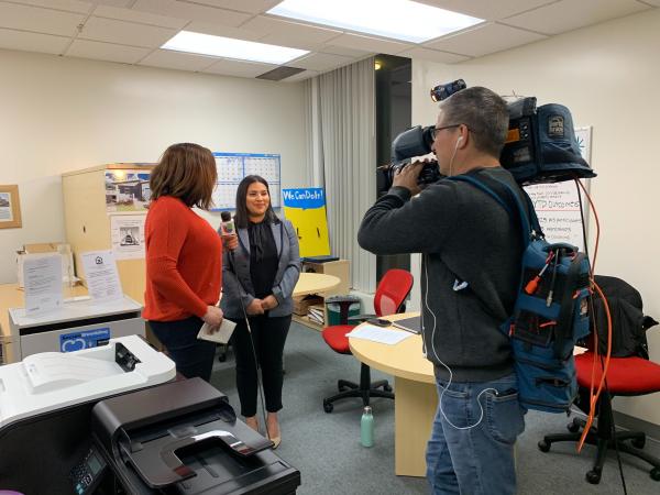 Xiomara Peña Being Interviewed