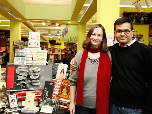 Christin Evans and her husband Praveen Madan